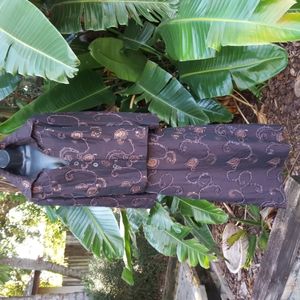 Simon Chang brocade dark floral 2 piece dress suit